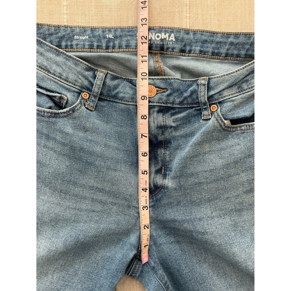 Sonoma Straight Leg Jeans 14L Medium Wash Blue Denim Stretch Tall Long - Picture 6 of 8
